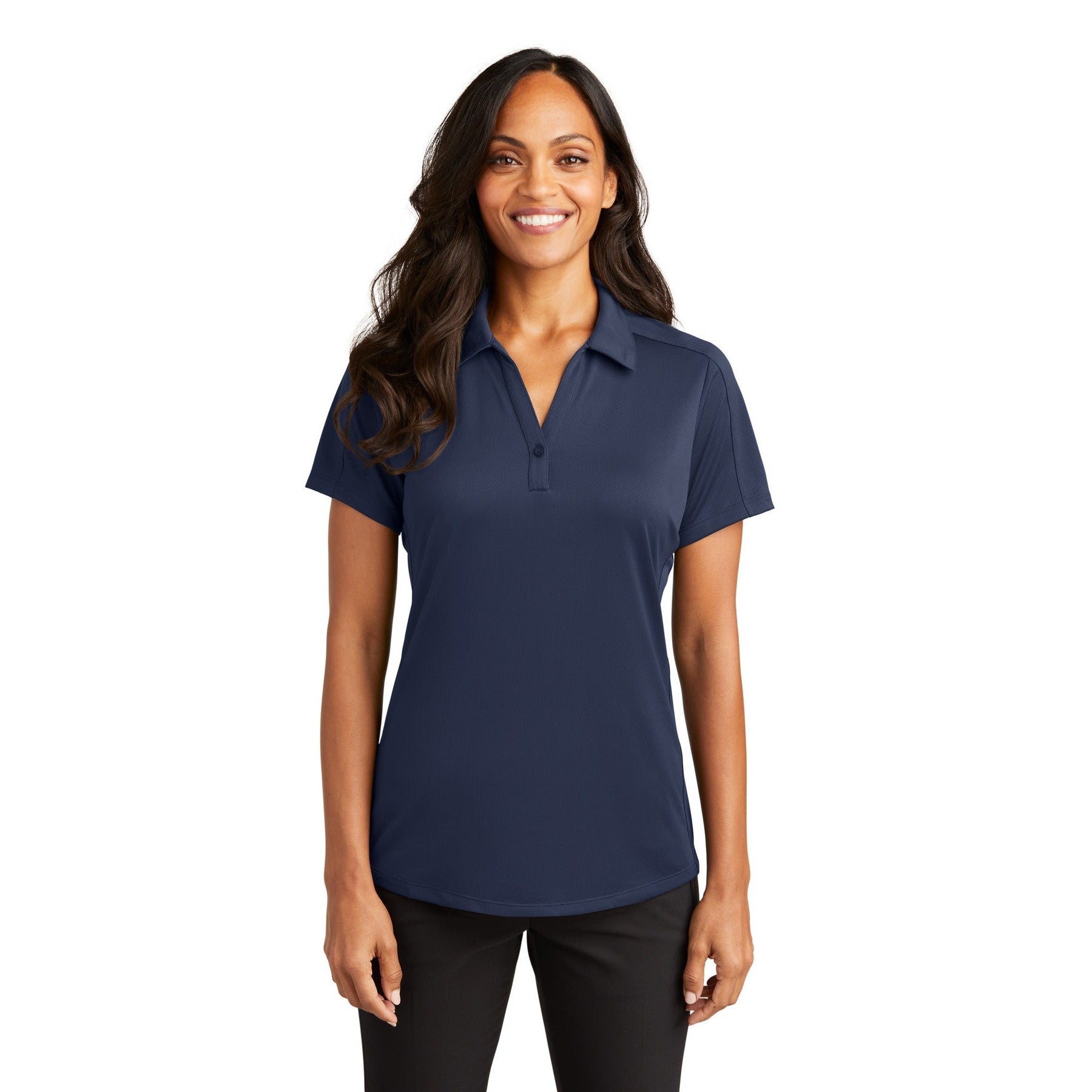 Port Authority-Port Authority® Women's Diamond Jacquard Polo. L569-MedTech-6